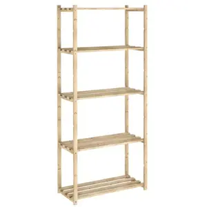 Astigarraga - etagère 5 tablettes à lattes 171x65x30cm - nc-5-30 TU