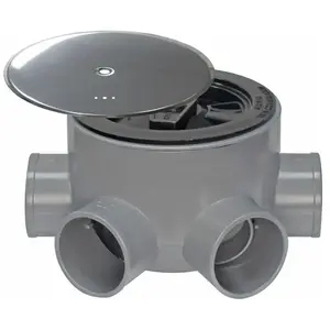 WOLFPACK Pot Siphon PVC T 85 Ba 110 50-40 Hauteur 75 mm. Avec couvercle d'aération.Vendu paramazon