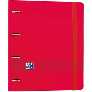 Oxford Live & Go EuropeanBinder Carpeblock Classeur avec recharge A4+ Rouge pas cher