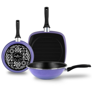 MAGEFESA Ensemble Poêle, Wok et Grill Induction 24-28cm, Revêtement Antiadhésif... pas cher