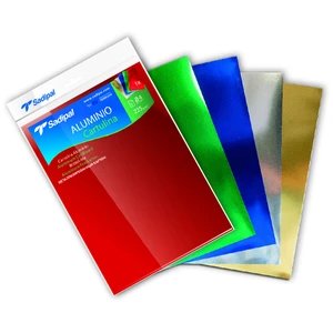 Liderpapel Aucune Pack 5 Bristol A4 Métallisé assortiment pas cher