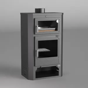 FM CALEFACCION FM Poêle à bois acier M-104 11kW avec porte en fonte et four pas cher