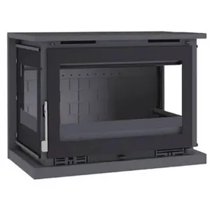 FM CALEFACCION FM Poêle à bois suspendu M-173 FK 12.5kW foyer en fonte et verre sérigraphié pas cher