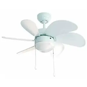 Grupo FM Ventilateur de plafond avec groupe de lumière FM VT-90B 50W 80 cm blanc