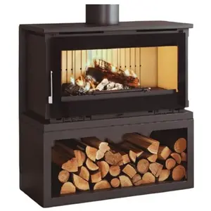 Fm Calefaccion - Poêle à bois panoramique - firematic Toronto - l 13.3 kW pas cher