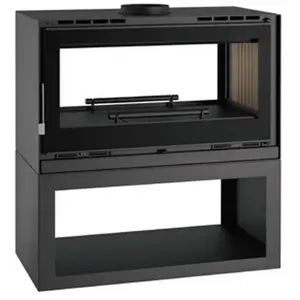 FM CALEFACCION FM Poêle à bois central double face M-172 LK 12,5kW turbo ventilé pas cher