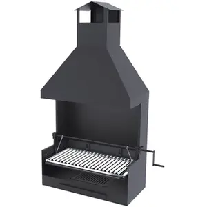 Barbecue argentin bois et charbon FM BVE-82 80cm grille suspendue à ma... pas cher