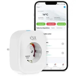 ksix smart plug, smart home, 1 prise de courant, connexion sans fil via wi-f