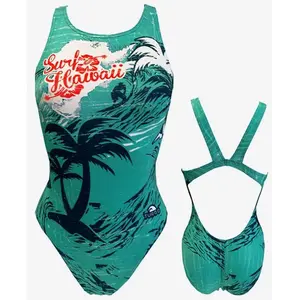 Comparateur de prix : Maillot de bain de natation Turbo Surfer Hawaii vert femme - M
