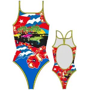 Maillot de bain de natation Turbo Cuba Colors bretelles fines femme - L pas cher