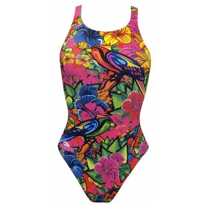 Maillot de bain de natation Turbo Birdies bretelles larges femme - L pas cher
