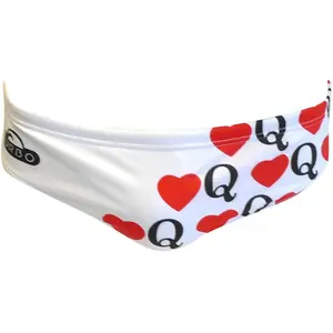 Turbo Heart Queen Swimming Brief Blanc S Homme pas cher
