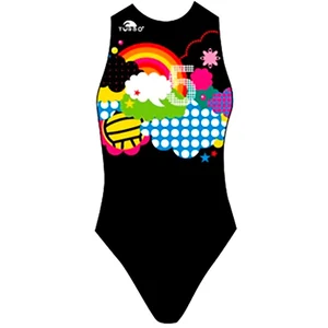 Turbo Rainbow Swimsuit Noir 4XL Femme pas cher