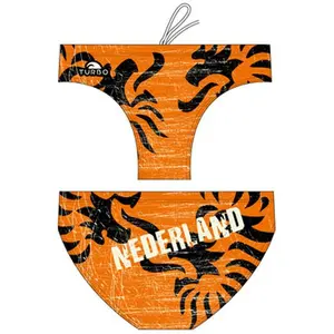 Turbo Nederland Italy 2014 Swimming Brief Orange,Noir 2XL Homme pas cher