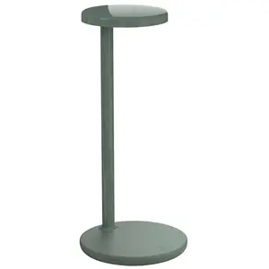FLOS lampe de table OBLIQUE QI (2700K, vert sauge poli - Aluminium et PMMA) pas cher