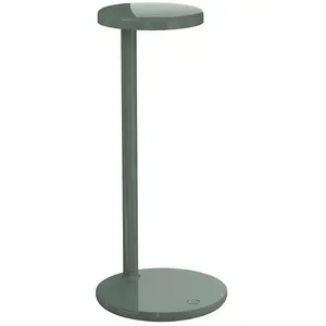 FLOS lampe de table OBLIQUE (2700K, vert sauge poli - Aluminium et PMMA) pas cher