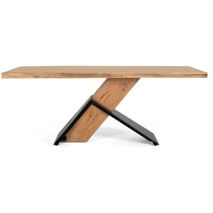 Comparateur de prix : GINER Y COLOMER Table à manger en bois d'acacia et métal