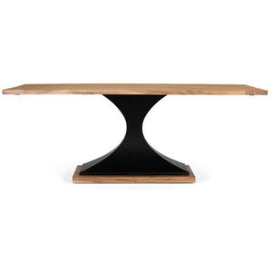 GINER Y COLOMER Table à manger en manguier et pieds métal 200cm pas cher