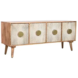 Fijalo Meubles De T?L?Vision Home Esprit Dor? Naturel Bois 145 X 40 X 60 Cm pas cher