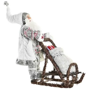 Comparateur de prix : Décorations de Noël Dkd Home Decor Père Noël Gris Bois 42 x 22 x 48 cm