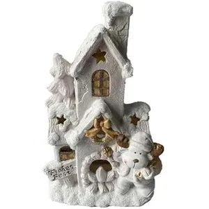 Décorations de Noël Dkd Home Decor Maison Blanc Enneigé 32 x 21 x 52 cmVendu paramazon