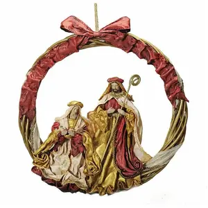 Christmas bauble DKD Home Decor Red Golden Plastic Crown 50 x 5 x 50 cmVendu paramazon