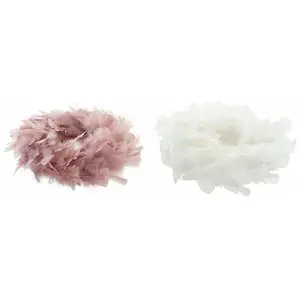 LANADECO Assortiment de 2 couronnes de Noël en mousse et plume pas cher