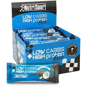 Nutrisport Boîte De Barres Protéinées Low Carbs High Choconuts 16 Unit...Vendu parbikeinn