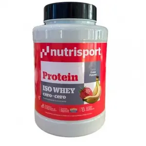 NutriSport Iso Whey Cero Cero 1 kg saveur fraise et bananeVendu parbikeinn