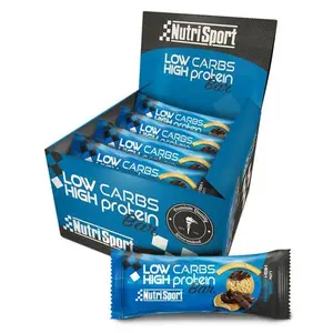 NutriSport Low Carbs High Protein Bar Choco Biscuit 16x60g pas cher