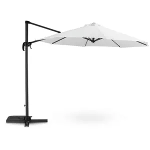 Defora Home Tissu de remplacement pour parasol 300cm rond Ecru Naturel pas cher