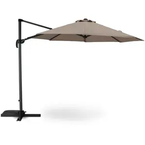 Defora Home Toile de rechange pour parasol 300cm rond Taupe pas cher