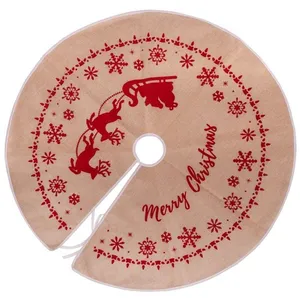 BigBuy Christmas Jupe pour l'arbre de Noël Jute 100 cm pas cher