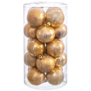 Wadiga Set de 20 boules de Noël doré - 6cm pas cher