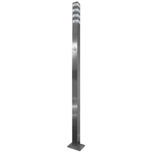 Comparateur de prix : Lampadaire Pyramide Inox 200 cm 64 led smd 2835 21W Lumihome Inox