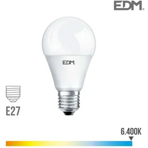 Comparateur de prix : EDM Ampoule LED E27 15W Ronde A60 équivalent à 100W - Blanc du Jour 6400K