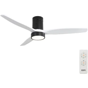 Comparateur de prix : EDM - Ventilateur De Plafond Bois Lumière Led 3000/4000/6500k Kara