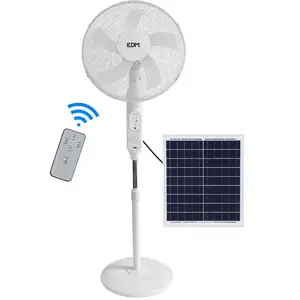 Comparateur de prix : EDM Ventilateur sur Pied 33523 Blanc 25 W Solaire TU