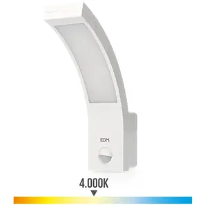 Comparateur de prix : Applique Extérieur - EDM - Capteur Led 10W 4000K 750 Lumens - Blanc