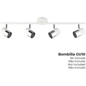 Comparateur de prix : Spotlight EDM 32014 Moon 50 W GU10 70 x 7,6 x 15,2 cm White Ceiling