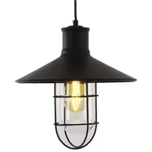 Comparateur de prix : EDM - Lustre Suspendu Vintage Aluminium Noir 60W E27
