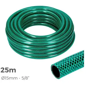 Tuyau d'arrosage basic line ø intérieur 15mm ø extérieur 19mm (5/8') - rouleau 25m EDM