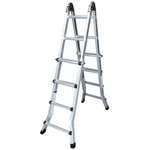 Échelle Télescopique Multifonction En Aluminium 2x4+4 Marches En131-4 Edm pas cher