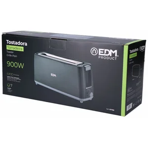 41105 Grille-Pain A Fente Longue Edm Au Design Noir - EDM pas cher