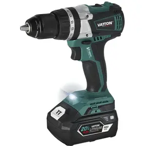 Perceuse à percussion sans balais Vatton 20v 1 batterie 4,0ah