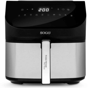 Friteuse à air Sogo PRO1600 8L 1600W Noir Argent pas cher