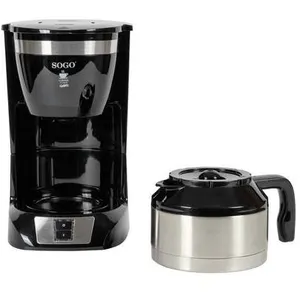 Comparateur de prix : SOGO Cafetière électrique pour 10 tasses 800 W 1 l caf-ss-5660 Noir/argenté