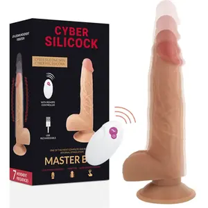 Maître Ben - Vibromasseur Télécommandé 23,88 cm en Cyber Silicone pas cher
