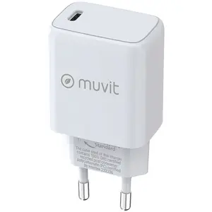 Comparateur de prix : Chargeur mural Muvit For Change USB-C PD 25W blanc