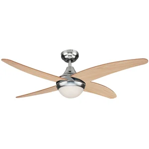 SULION Ventilateur De Plafond Moteur Dc 122cm 2xe27 Nickel/pine pas cher